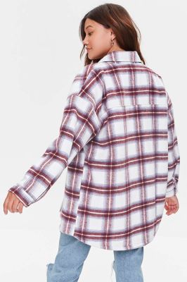 Camisa Oversize Cuadros Forever21