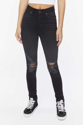 Jeans Skinny con Roturas Forever21